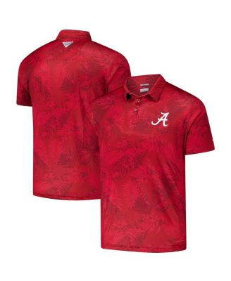 Columbia - Men's Crimson Alabama Crimson Tide PFG Super Terminal Tackle Omni-Shade Bangalows Polo