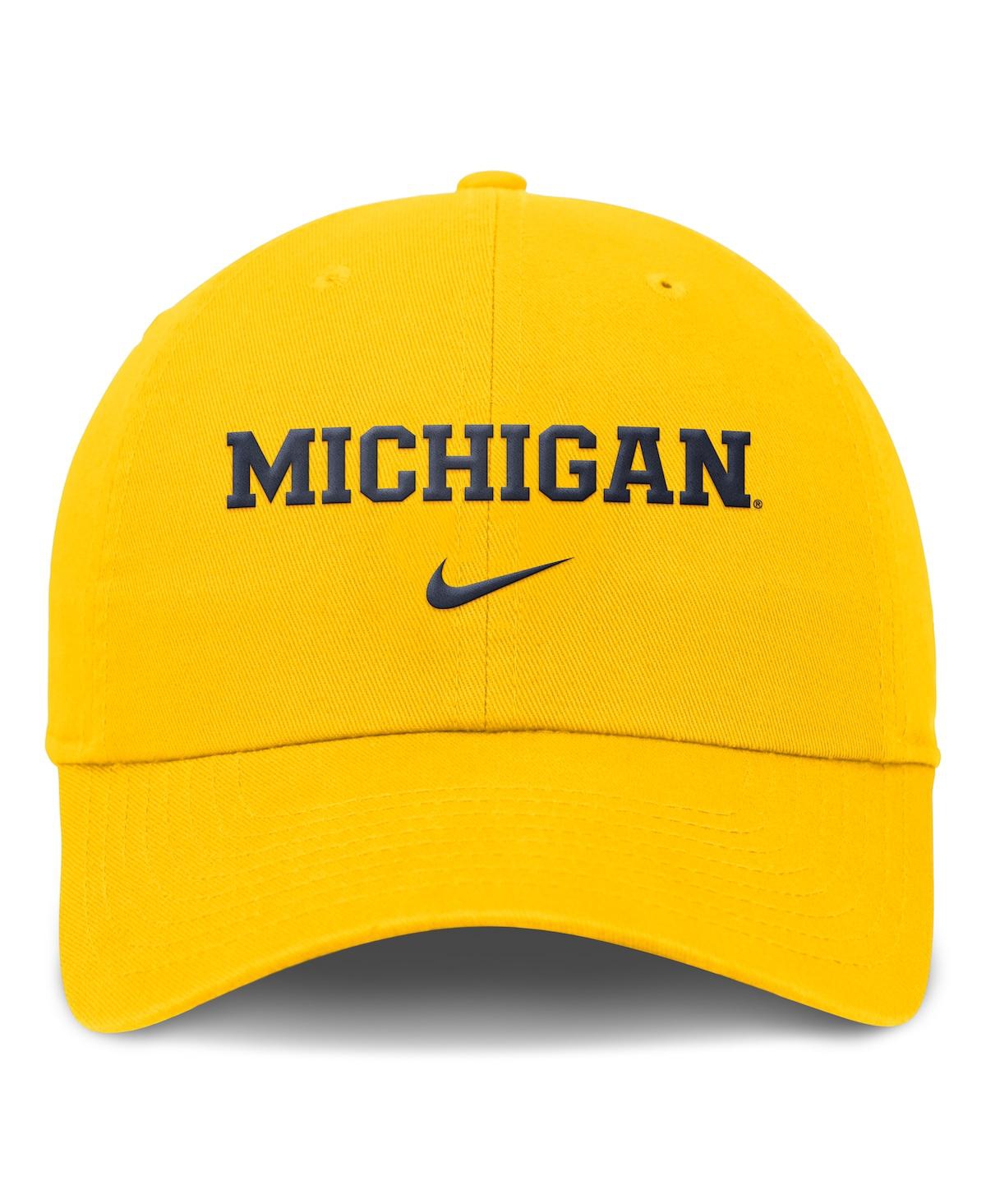 Nike Men's Maize Michigan Wolverines Club Adjustable Hat In Maize