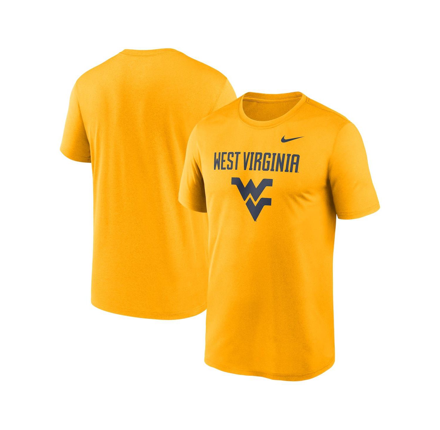 Men's Gold West Virginia Mountaineers Lockup Legend Performance T-Shirt