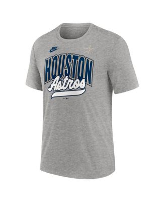 Men's Heather Gray Houston Astros Cooperstown Collection Retro Tri-Blend T-Shirt