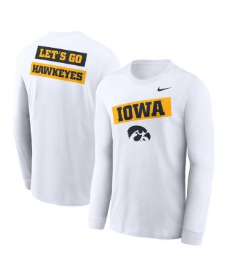 Nike - Men's White Iowa Hawkeyes Two-Hit Classic Location Long Sleeve T-shirt