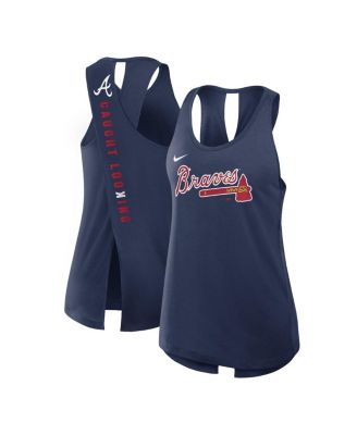 Nike - Women's Navy Atlanta Braves Crisscross Performance Tank Top