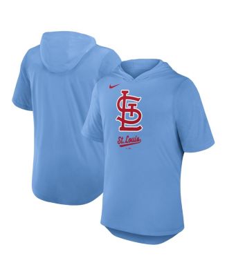 Nike - Men's Light Blue St. Louis Cardinals Tri-Blend Performance Hoodie T-shirt