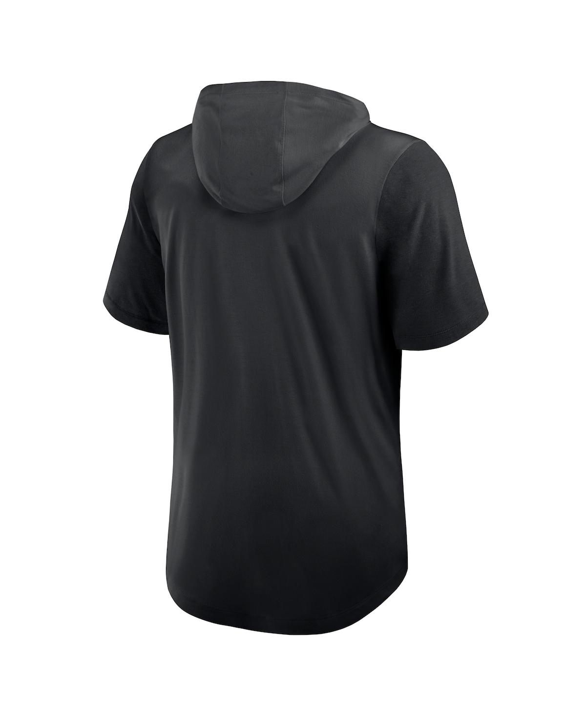 Nike Black Los Angeles Dodgers Tri-blend Hoodie T-shirt In Black