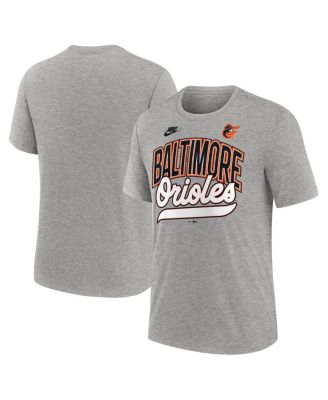 Nike - Men's Heather Gray Baltimore Orioles Cooperstown Collection Retro Tri-Blend T-Shirt