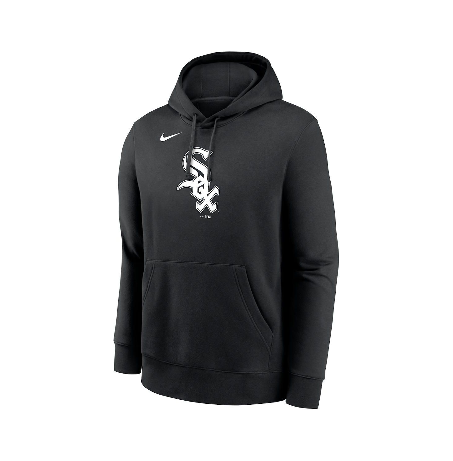 Мужское худи Nike Black Chicago White Sox Logo Club Fleece Pullover — фото 3