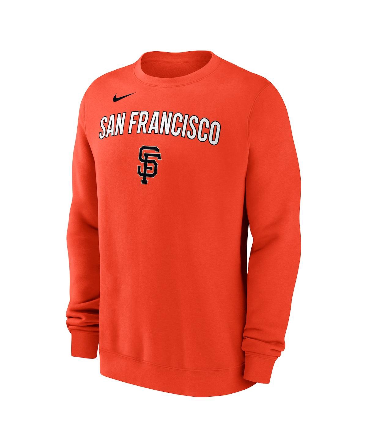 Nike Men's Orange San Francisco Giants Pullover Sweatshirt In Orange