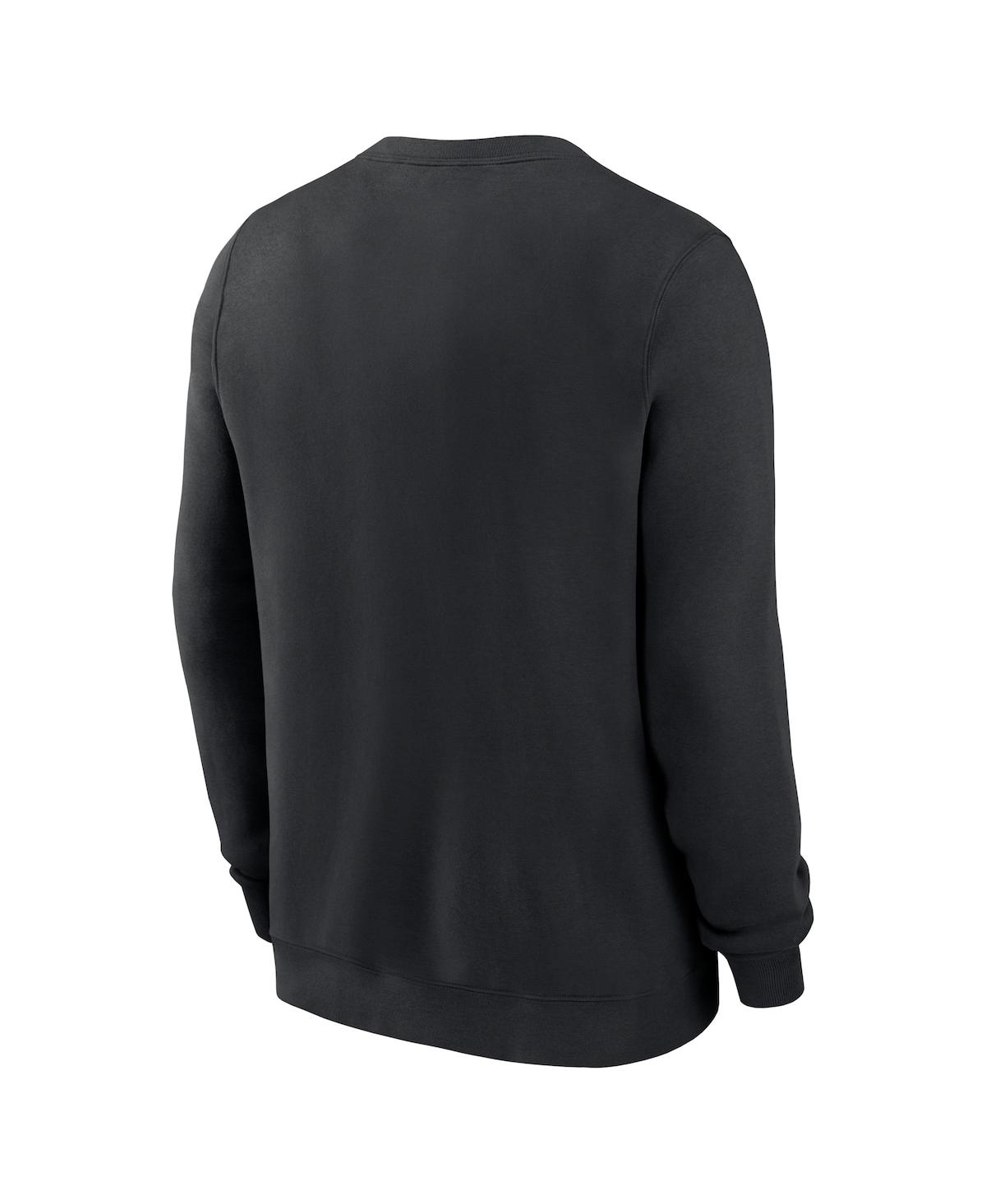 Nike Men's Black Los Angeles Dodgers Pullover Sweatshirt In Black