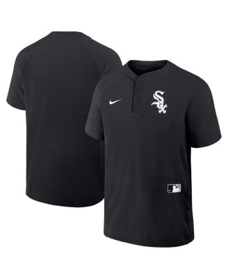Nike - Men's Black Chicago White Sox Authentic Collection Raglan Short Sleeve Windshirt