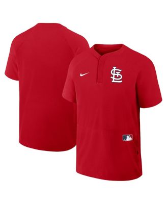 Nike - Men's Red St. Louis Cardinals Authentic Collection Raglan Short Sleeve Windshirt