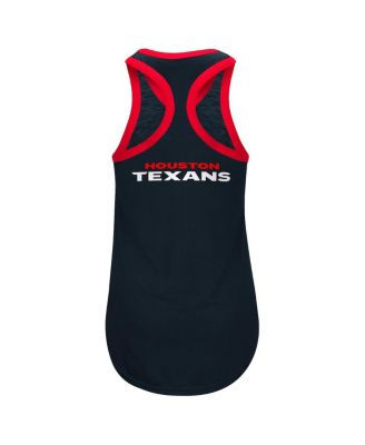 Women's Navy Houston Texans Tater Racerback Tank Top