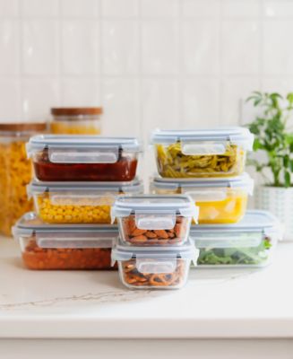 Sedona 16-Piece Glass Food Storage Container Set - Macy's