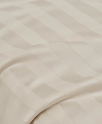 Damask Stripe 300-Thread Count Cotton Sateen 3-Pc. Sheet Set, Twin