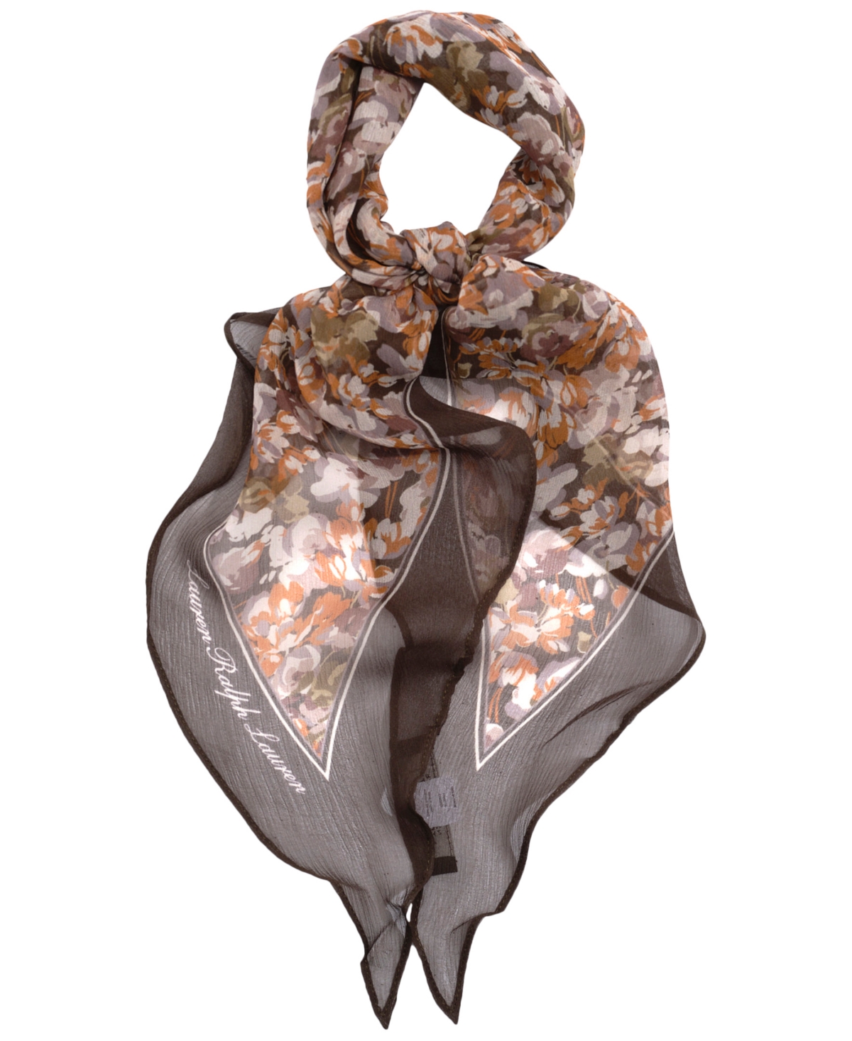 Pre-Spring Floral Diamond Scarf - Brown