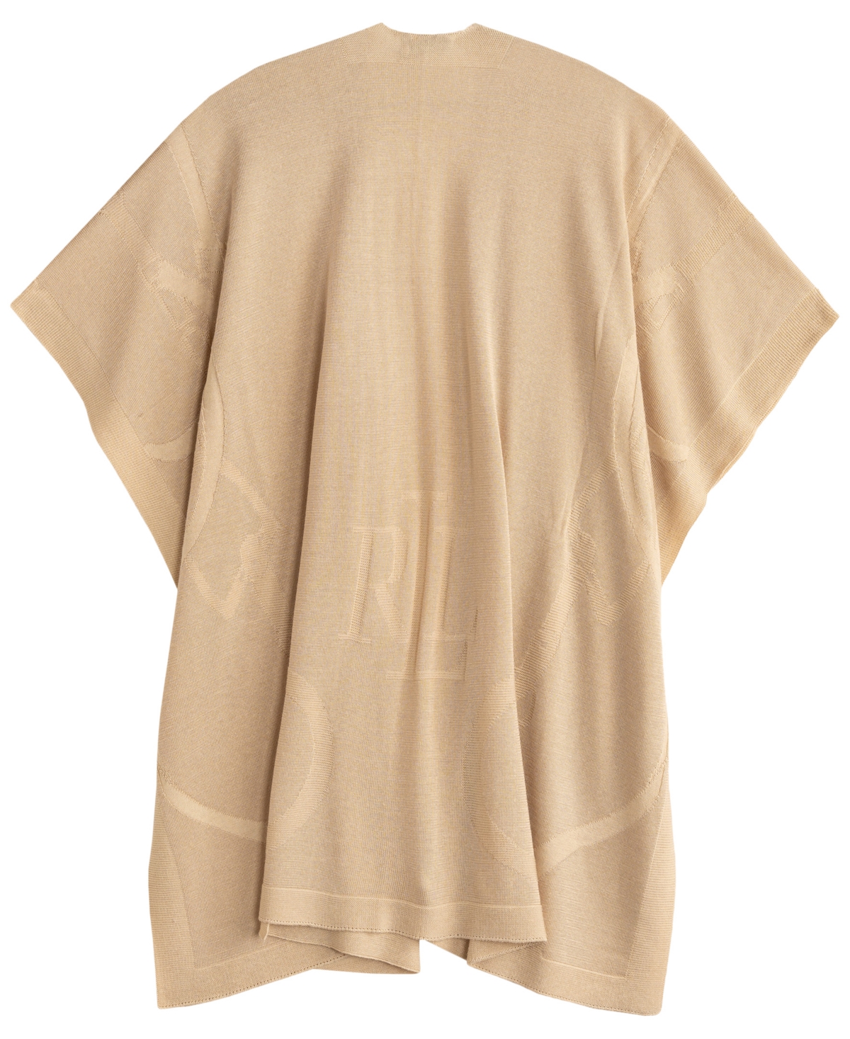 Ralph Lauren Matte Shine Belting Ruana In Ivory Beige