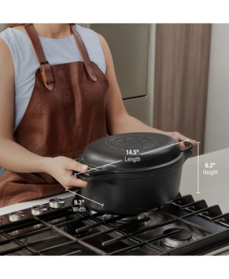 6-Quart Cast Iron Oval Bread Cooker