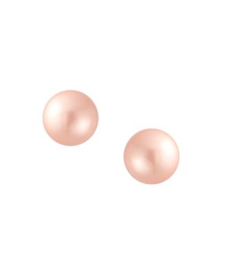 Classic Light Pink Drop Ball Earrings with Simulated  Sterling Silver