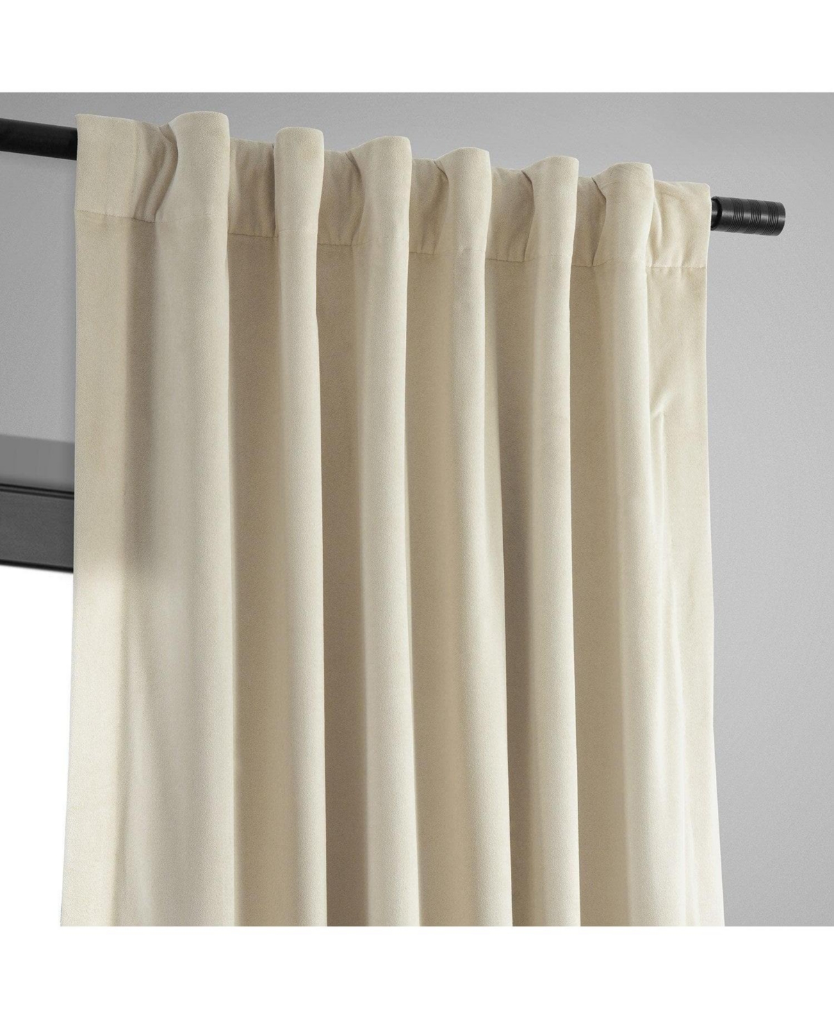 Half Price Drapes Neutral Ground Signature Velvet Blackout Curtain