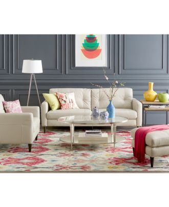 Keaton Leather Sofa Collection - Furniture - Macy's