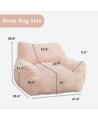 Oversized Bean Bag Chair for Adults with Armrests, Corduroy Sofa Seat for Living Room, Bedroom or Dorm