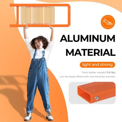 3 Step Reach Aluminium Foldable Step Stool with Wide Anti-Slip Pedals for Home/Office, 580 lbs. Capacity