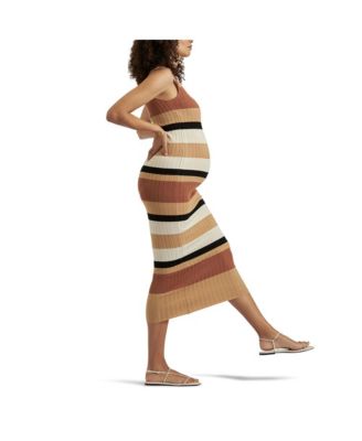 Maternity Ripe Sarah Stripe Knit Dress