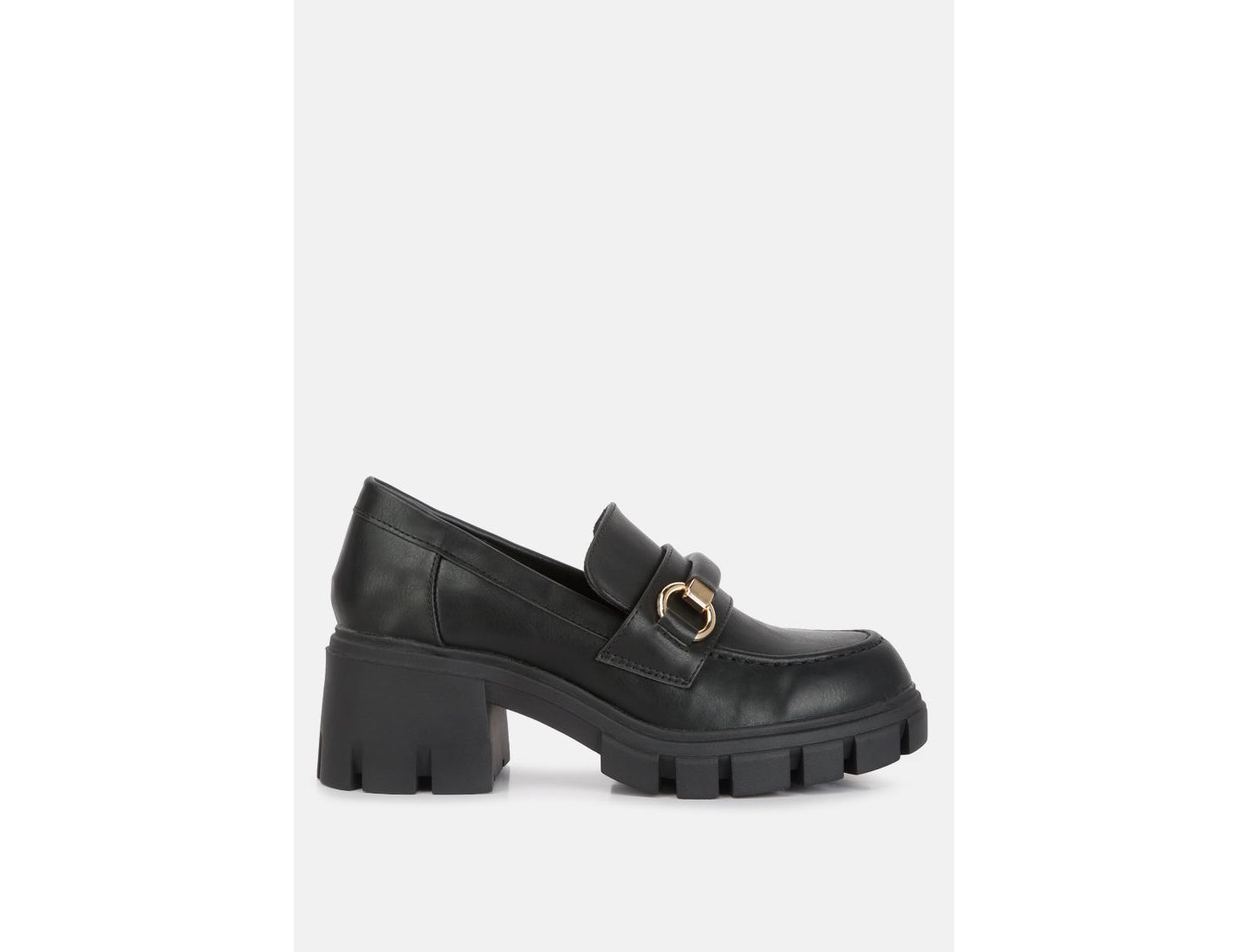 Женские туфли Rag & Co Evangeline Chunky Platform, цвет: Чёрная искусственная кожа — фото 4