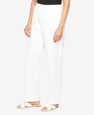 Petite Mid-Rise Casual Pants
