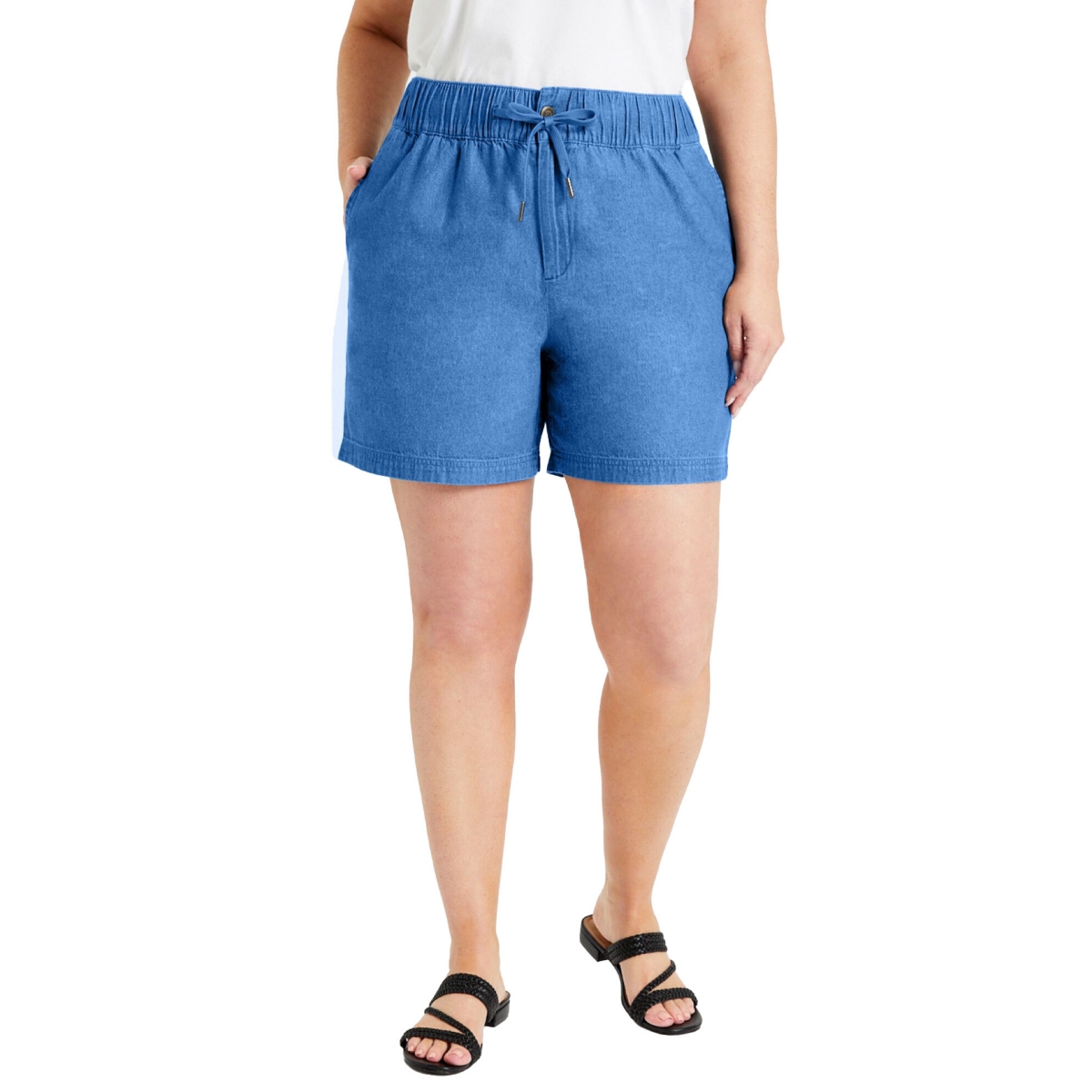 Women's June + Vie Denim Bermuda Shorts - Light stonewash