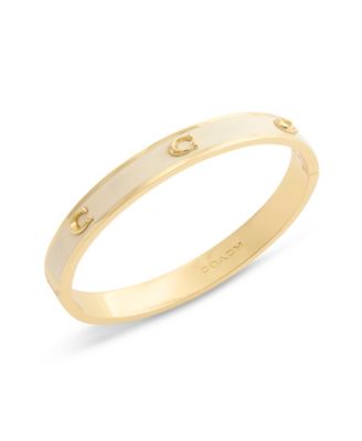 Signature Pegged Enamel Bangle Bracelet