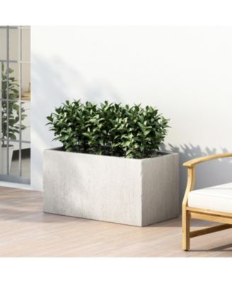 Outdoor Style Stone-Like Rectangular Concrete Planter