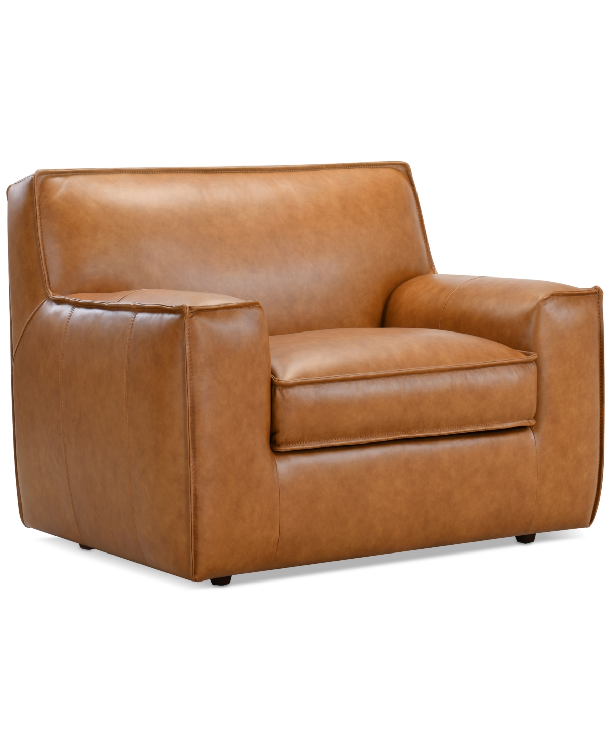 Macy's Glympton 44" Leather Arm Chair, Exclusively At
