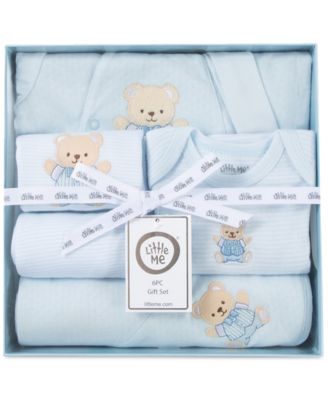 Baby Boys Cute Bear Cotton Gift Box, 6 Piece Set