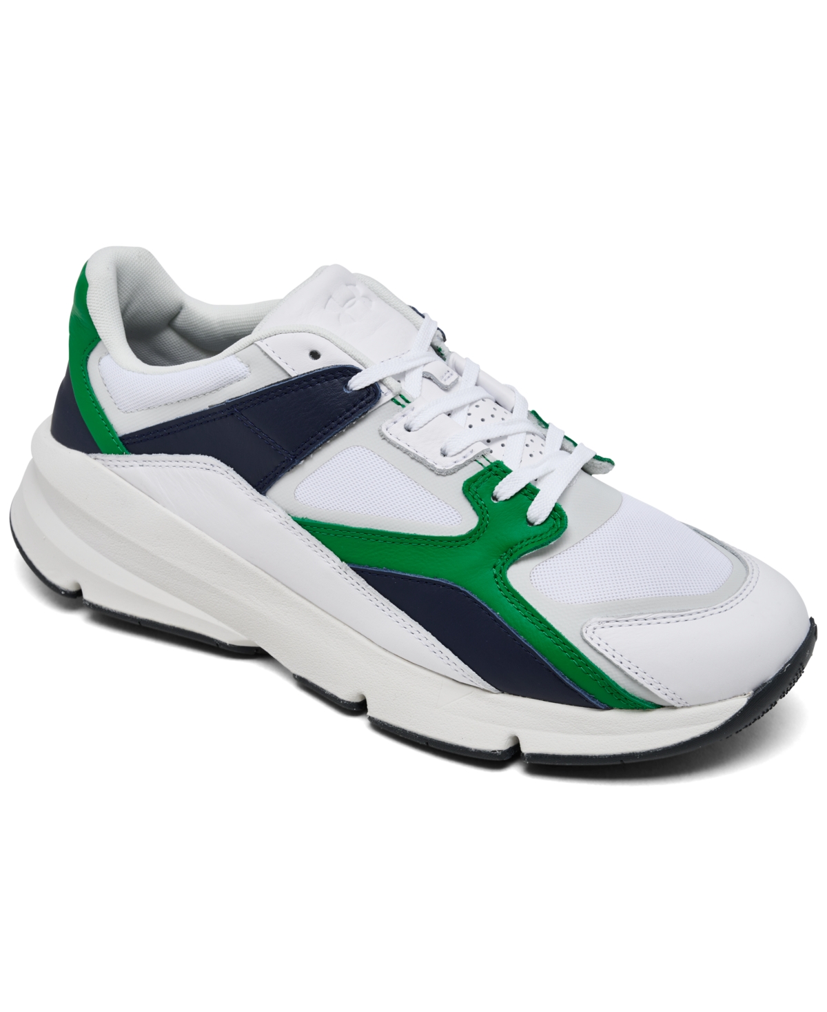 Men's Ua Forge 96 Leather Low Casual Sneakers from Finish Line - White, Navy, Green