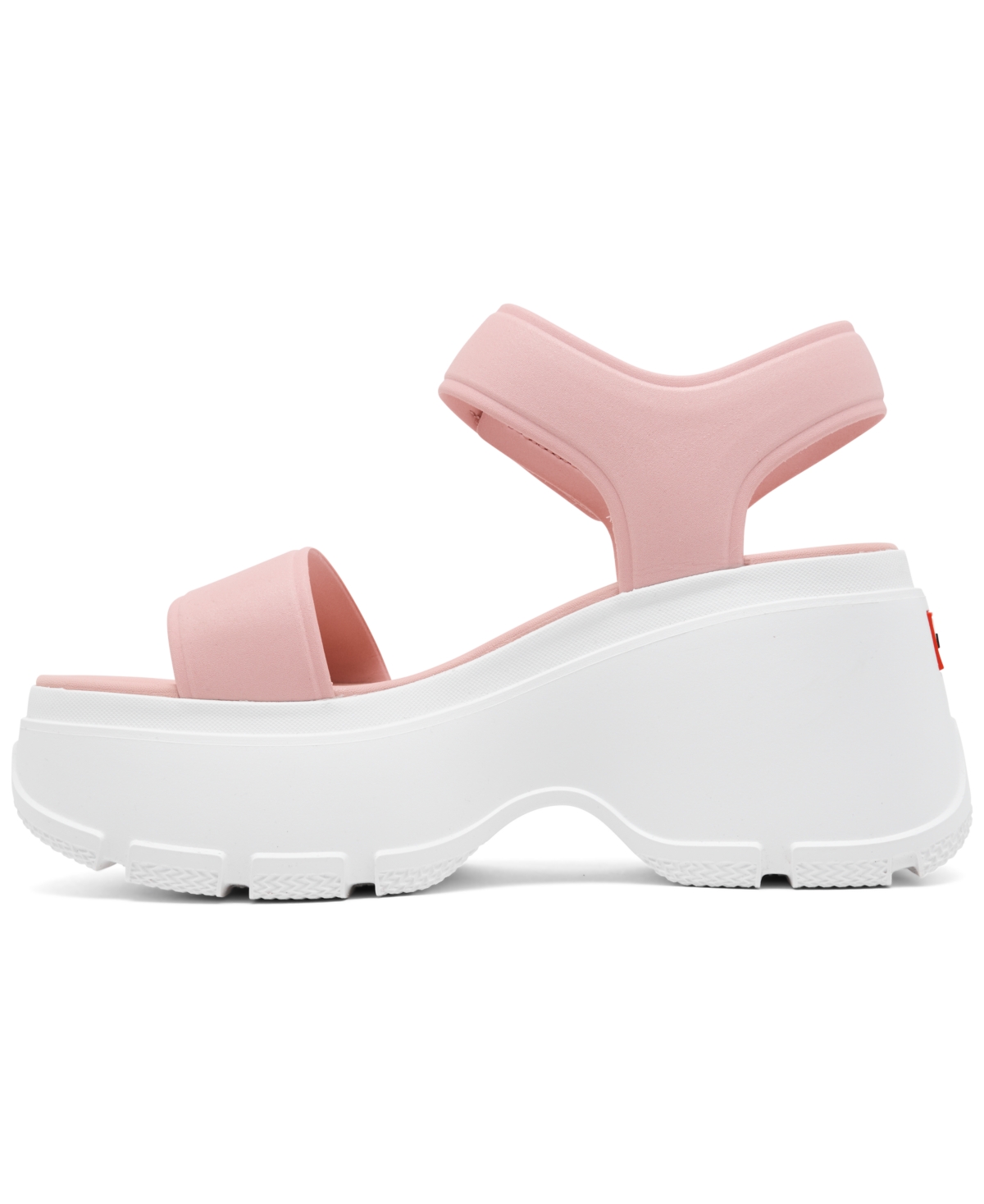 Hunter Women's Abel Square Toe Wedge Casual Sandals From Finish Line In Light Pink