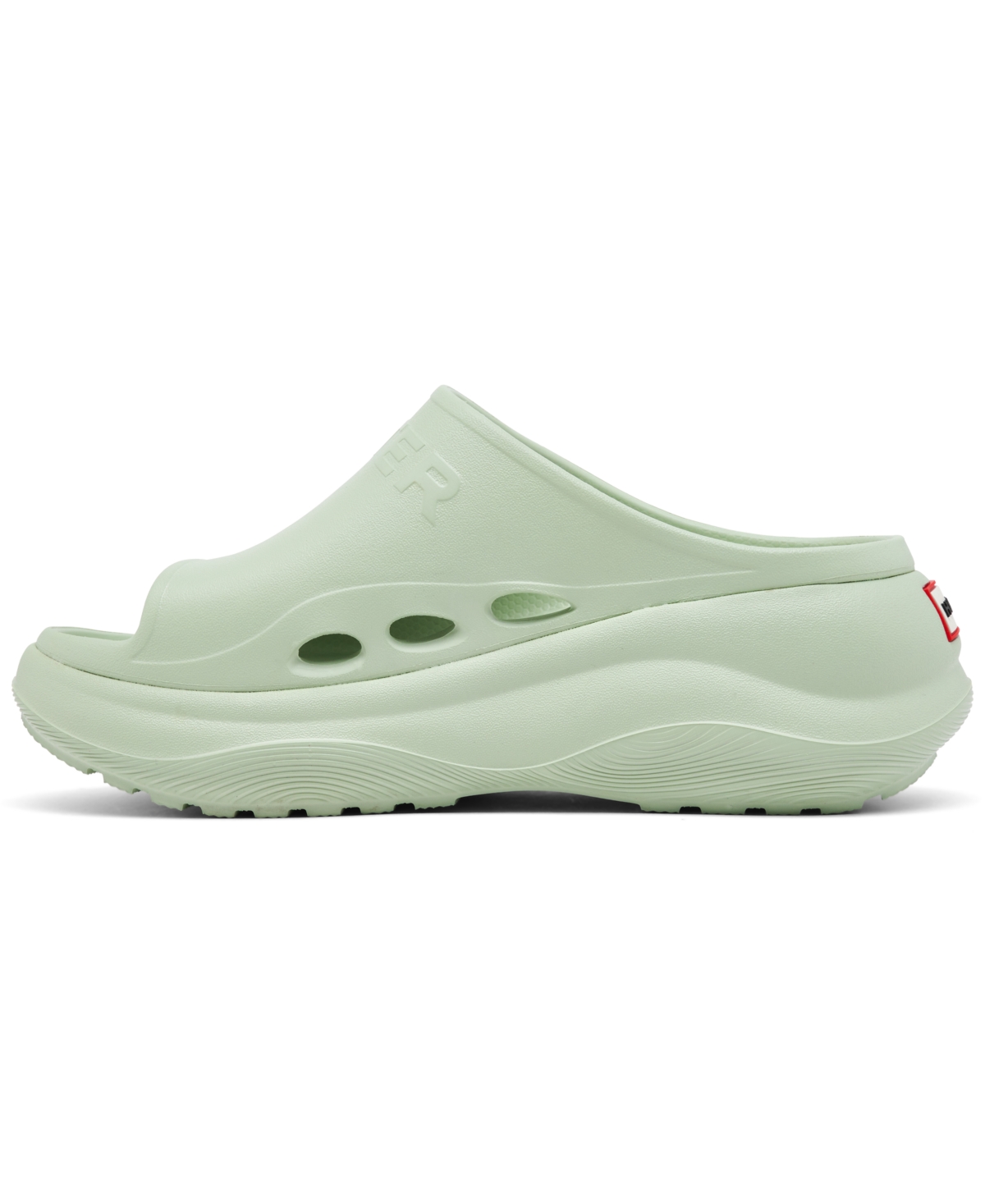 Shop Hunter Women's Haddie Slip-on Open Toe Wedge Sandals From Finish Line In Medium Green