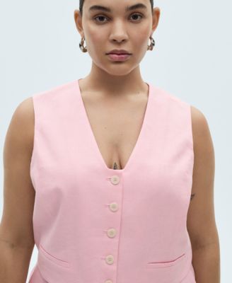 Women's Linen Suit Vest