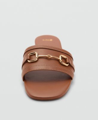 Women's Buckle Leather Sandals