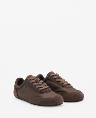 MANGO - Women's Suede Blend Sneakers