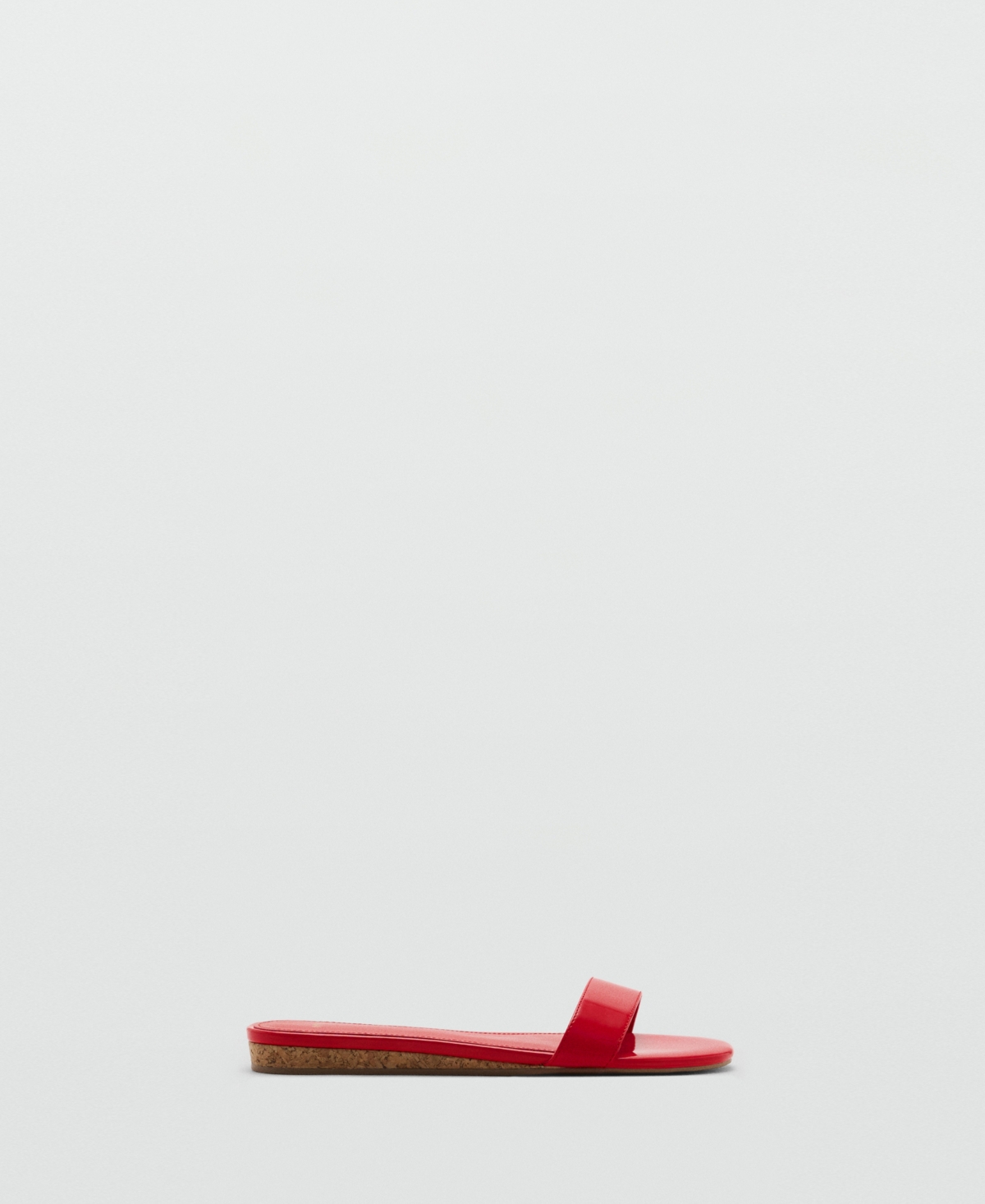 Mango Women's Patent Leather Effect Flat Sandals