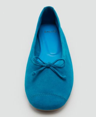 Women's Bow Suede Ballerinas Shoes