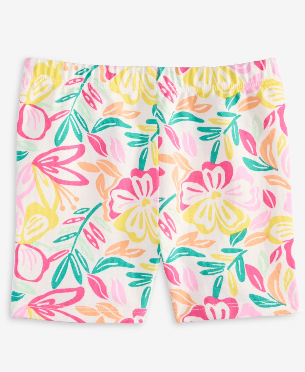 First Impressions Baby Girls Modern Tropical-print Biker Shorts, Exclusively At Macy's