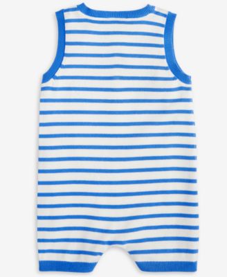 Baby Seaside Striped Cotton Romper, Exclusively at Macy's