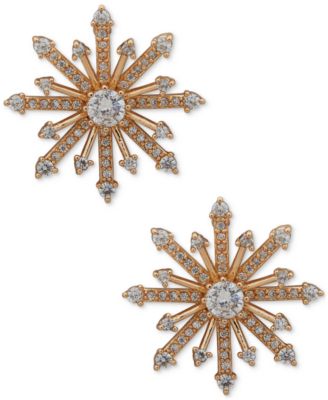Anne Klein - Gold-Tone Cubic Zirconia Star Stud Earrings