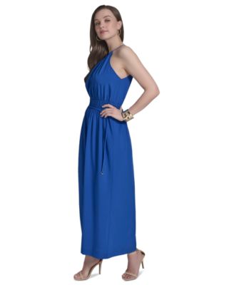 Women's Tie-Back Halter Wide-Leg Jumpsuit