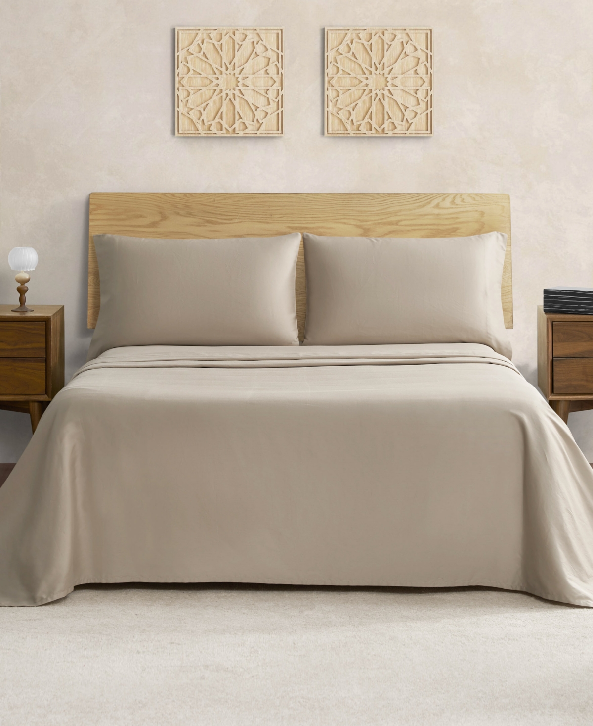 Jessica Simpson Blissful Dreams 300-thread Count Cotton Sateen 3-pc. Sheet Set, Twin In Linen Brown