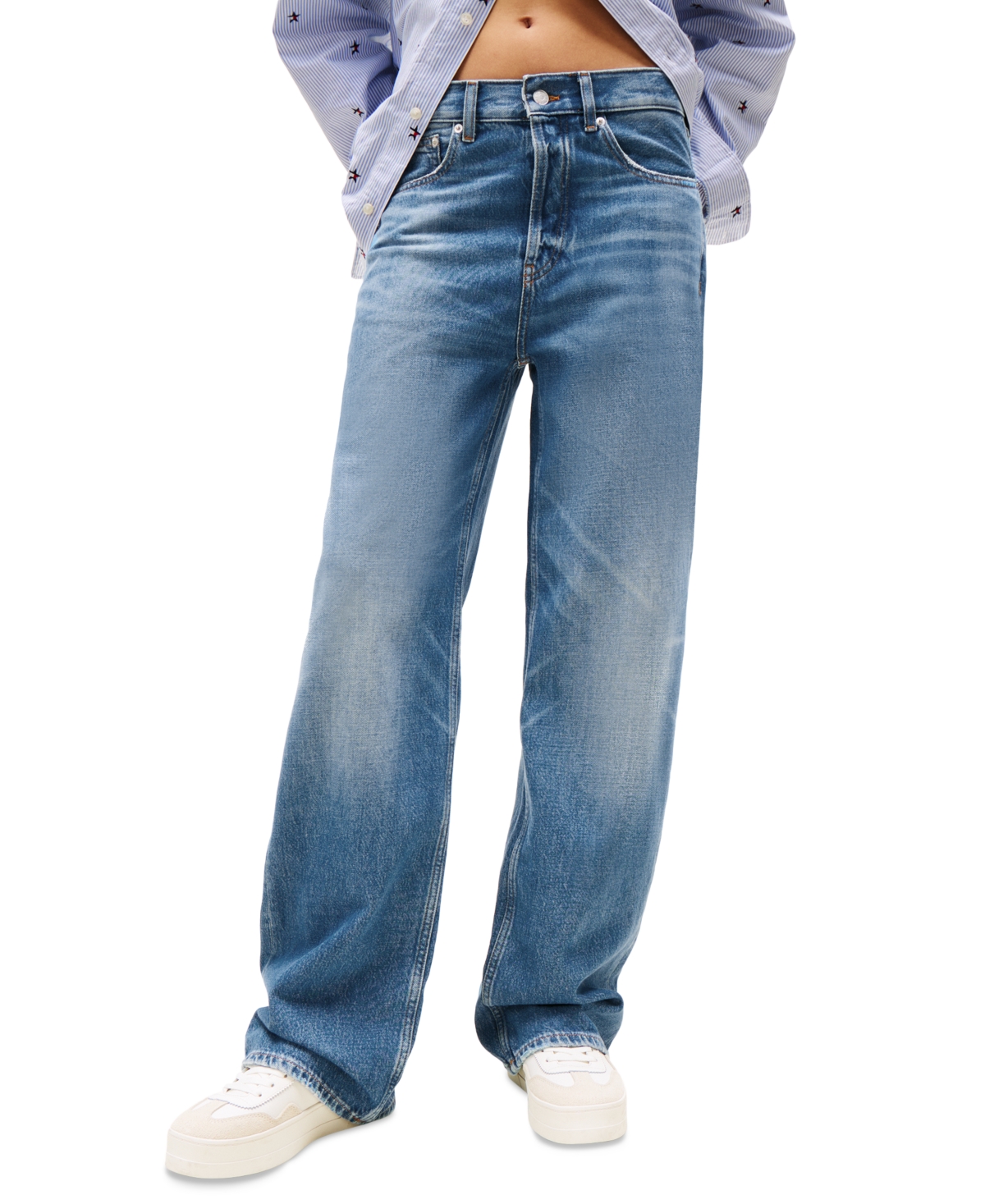 Tommy Jeans Tommy Girl Women's Relaxed Denim Jeans In Blue