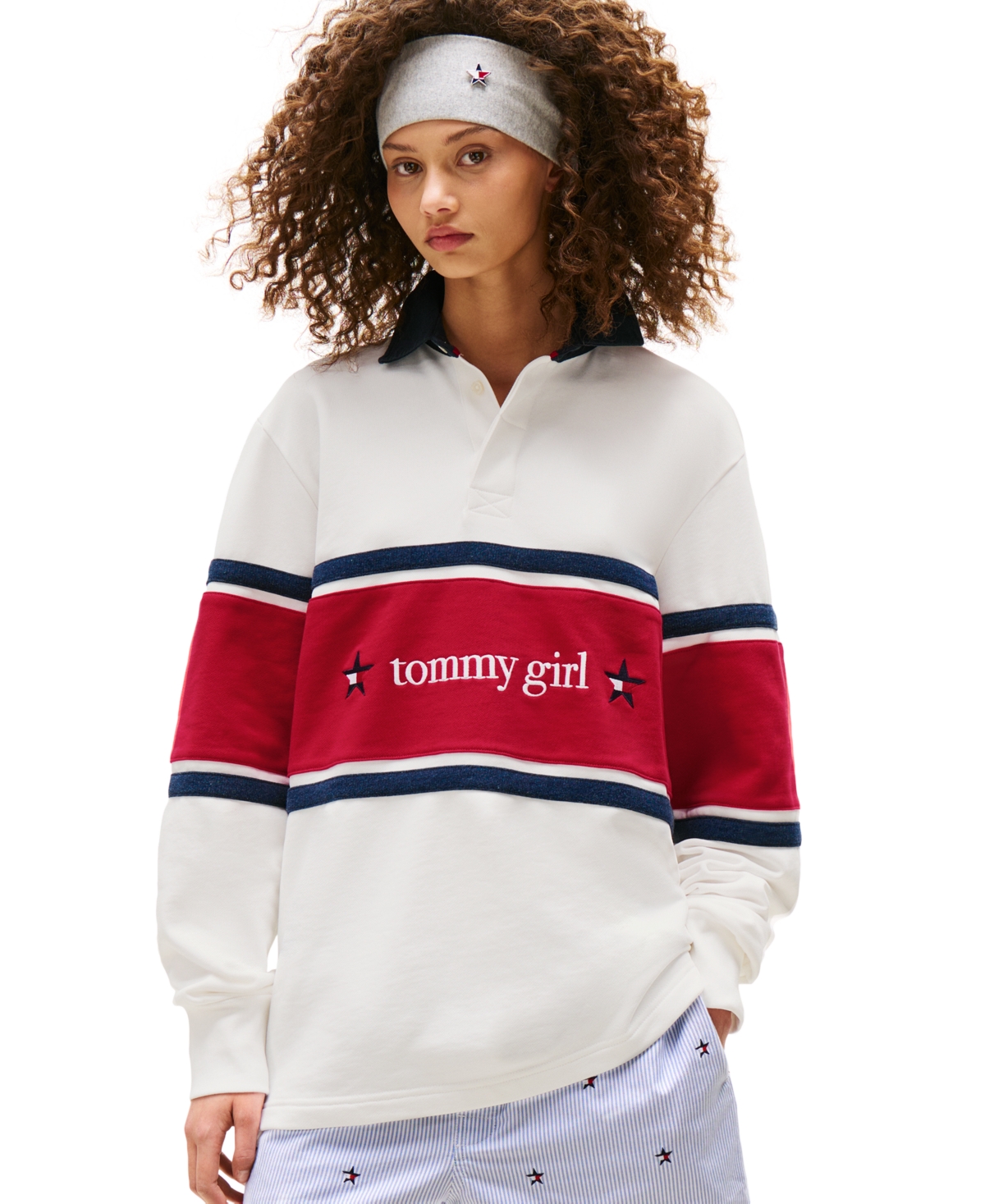 Tommy Girl Women's Rugby Polo Shirt - Ecru