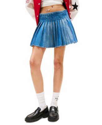 Tommy Girl Women's Pleated Denim Skirt