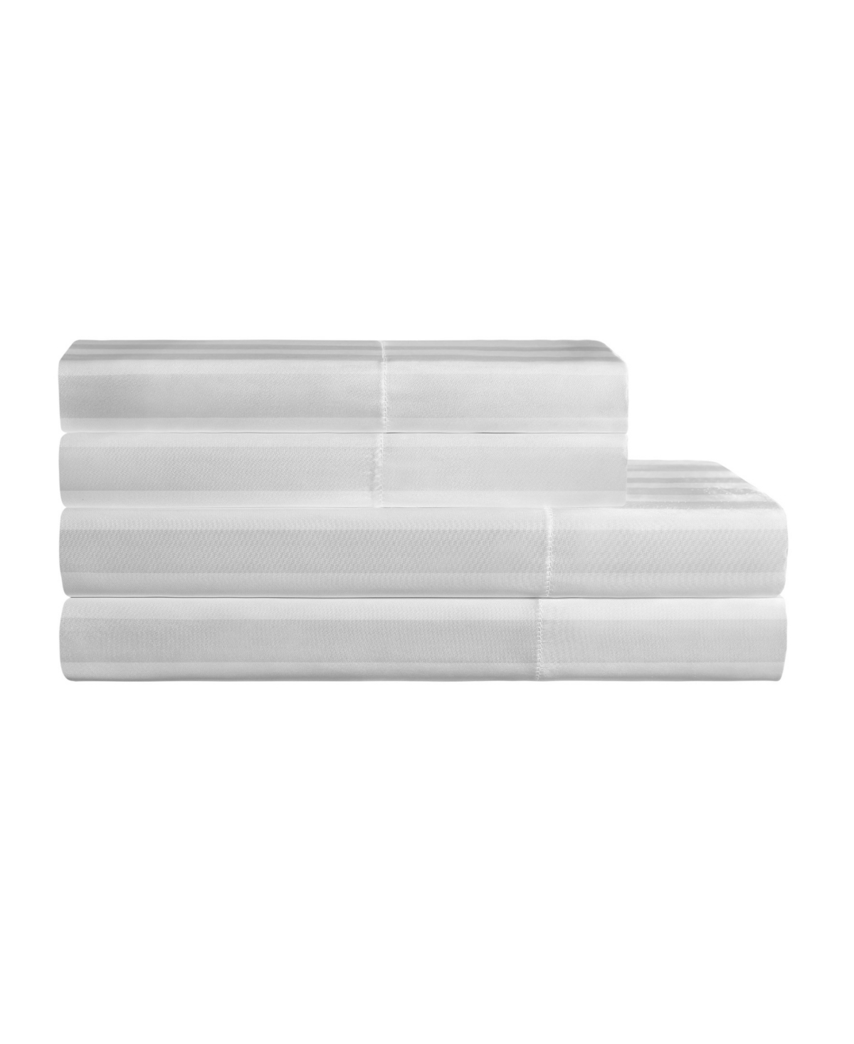 Juicy Couture Satin Damask 4-pc. Sheet Set, Queen In Brilliant White